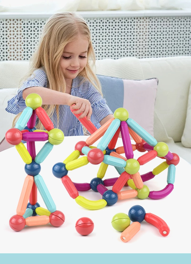 סט בניית קוביות מגנטיות לתינוקים